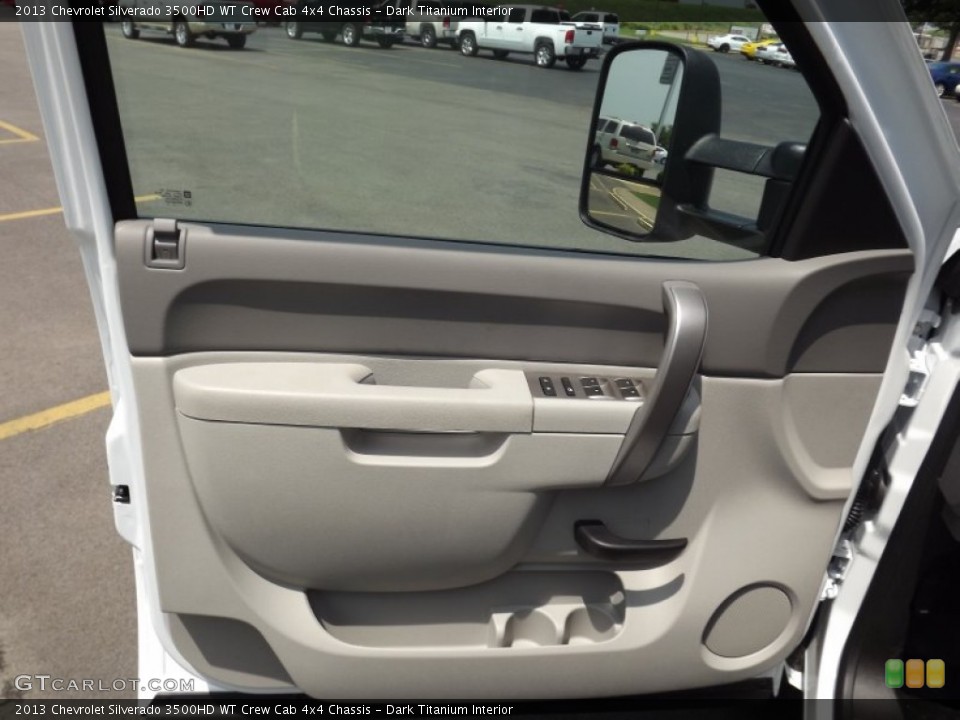 Dark Titanium Interior Door Panel for the 2013 Chevrolet Silverado 3500HD WT Crew Cab 4x4 Chassis #81285872