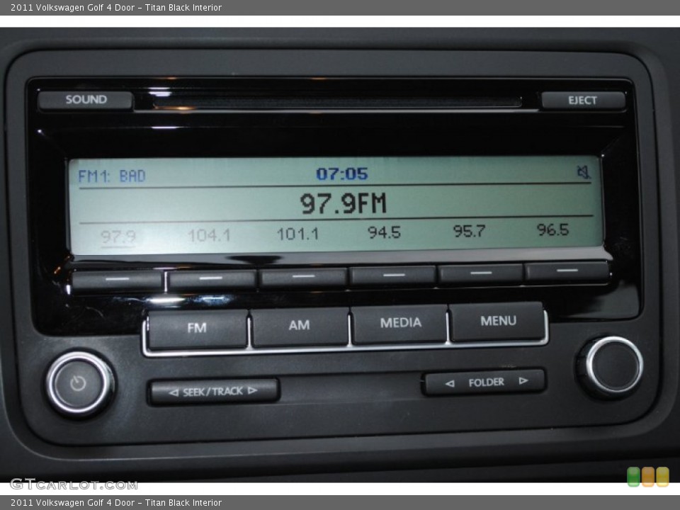 Titan Black Interior Audio System for the 2011 Volkswagen Golf 4 Door #81289124