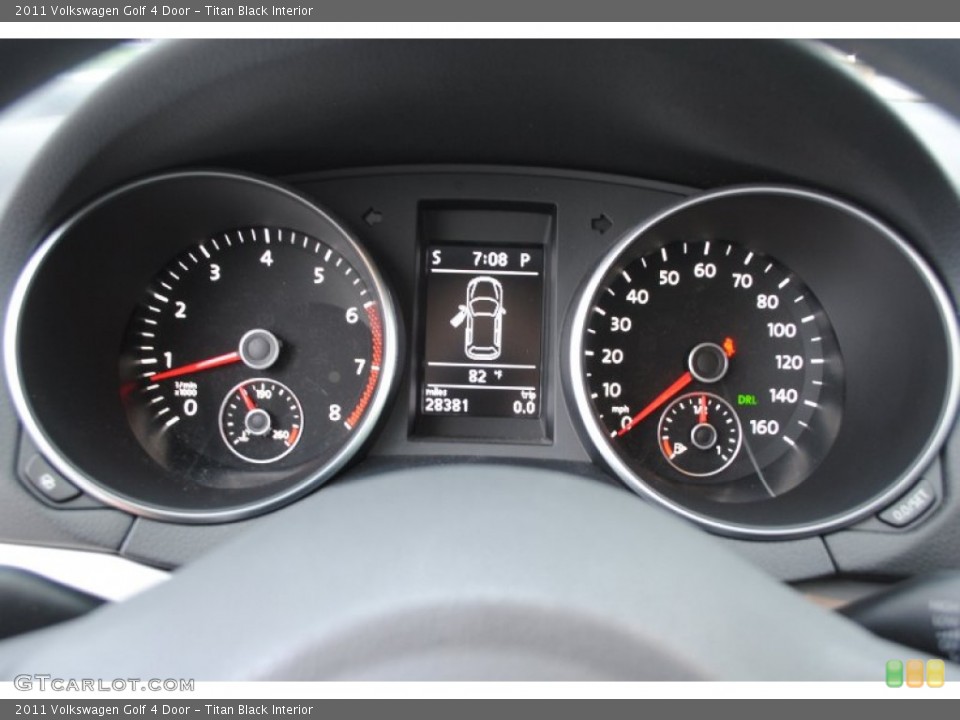 Titan Black Interior Gauges for the 2011 Volkswagen Golf 4 Door #81289650