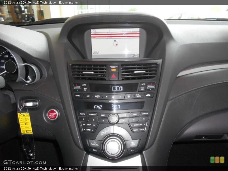 Ebony Interior Controls for the 2012 Acura ZDX SH-AWD Technology #81290711