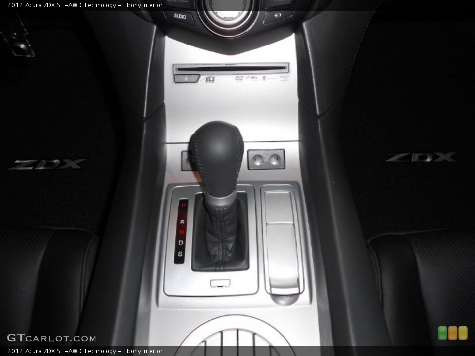 Ebony Interior Transmission for the 2012 Acura ZDX SH-AWD Technology #81290734