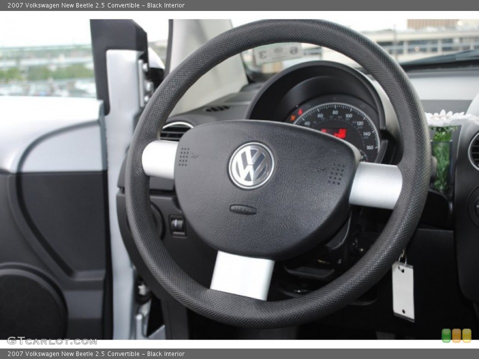 Black Interior Steering Wheel for the 2007 Volkswagen New Beetle 2.5 Convertible #81291266