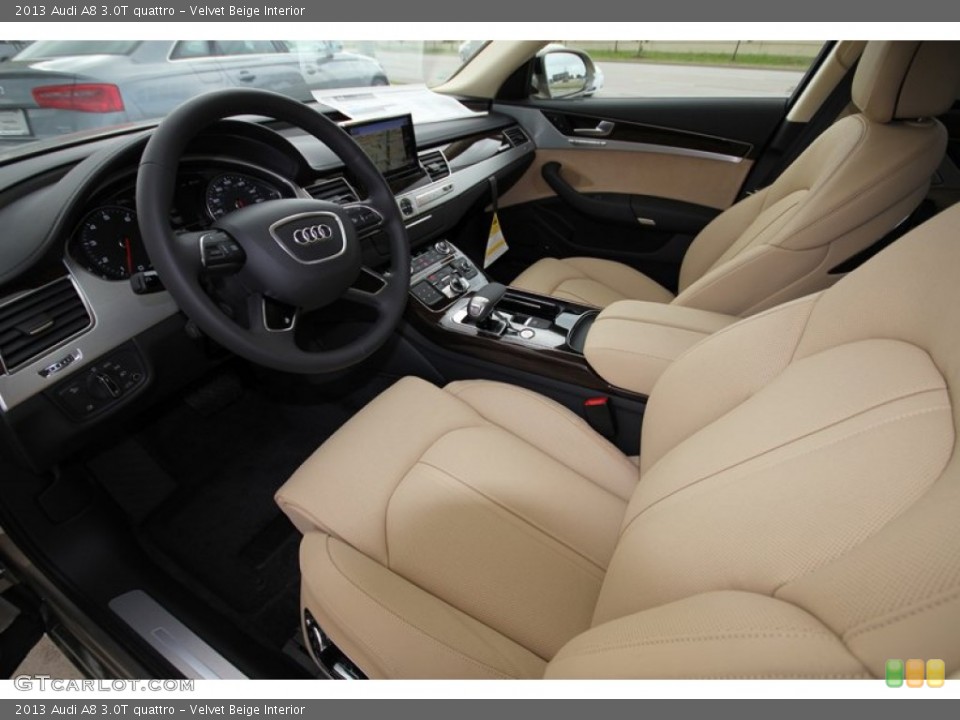 Velvet Beige Interior Prime Interior for the 2013 Audi A8 3.0T quattro #81291737
