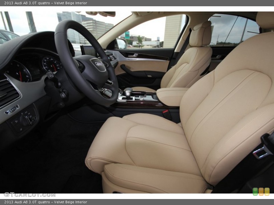 Velvet Beige Interior Front Seat for the 2013 Audi A8 3.0T quattro #81291749