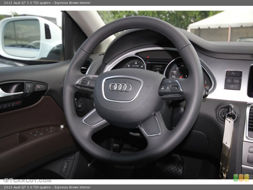 Espresso Brown Interior Steering Wheel for the 2013 Audi Q7 3.0 TDI quattro #81292543