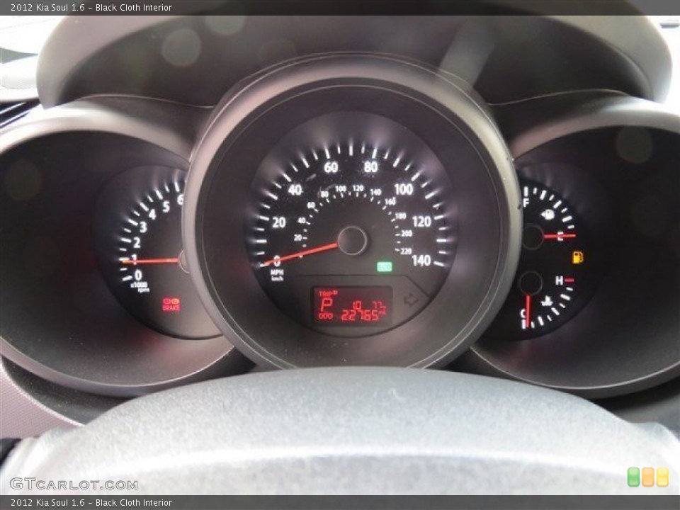 Black Cloth Interior Gauges for the 2012 Kia Soul 1.6 #81293032