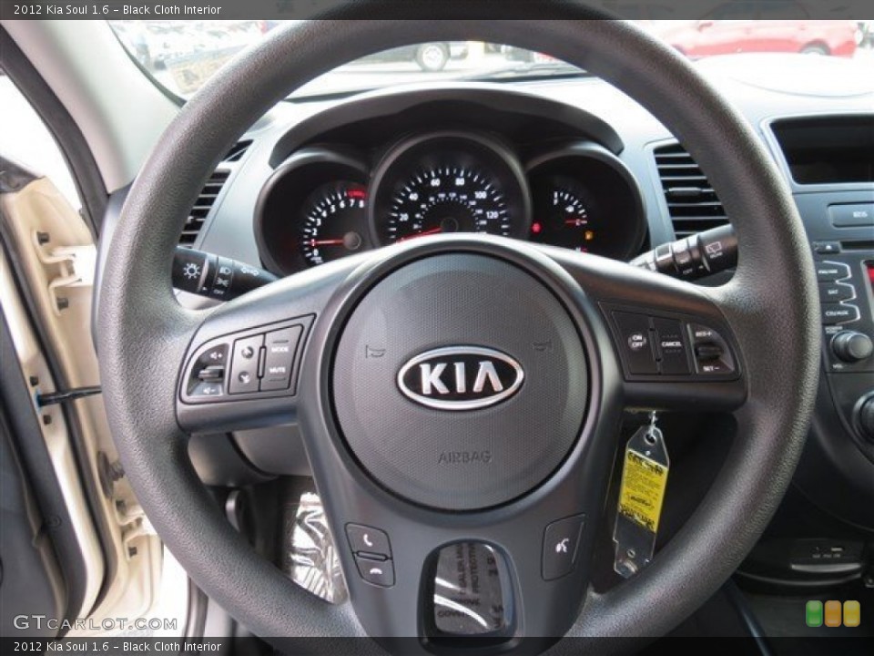 Black Cloth Interior Steering Wheel for the 2012 Kia Soul 1.6 #81293060