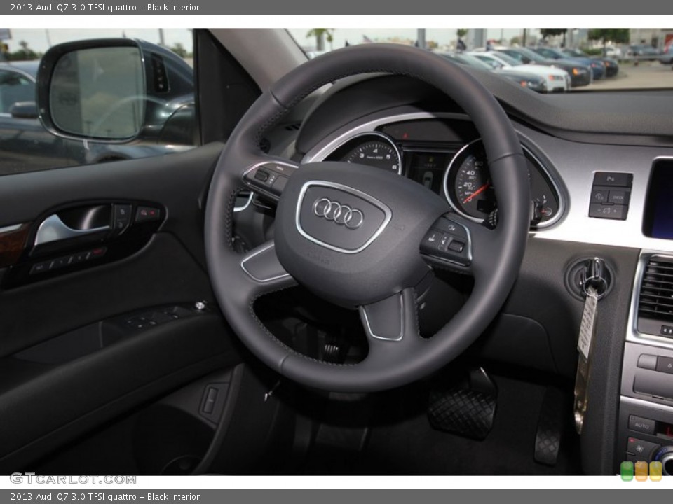 Black Interior Steering Wheel for the 2013 Audi Q7 3.0 TFSI quattro #81293792