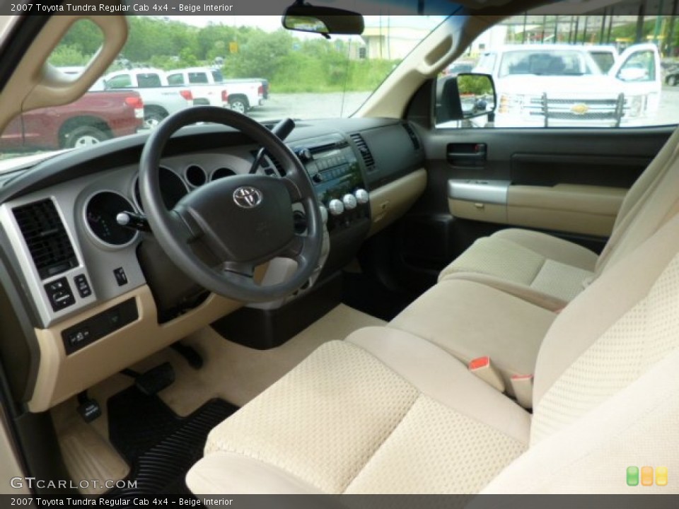 Beige Interior Prime Interior for the 2007 Toyota Tundra Regular Cab 4x4 #81294065