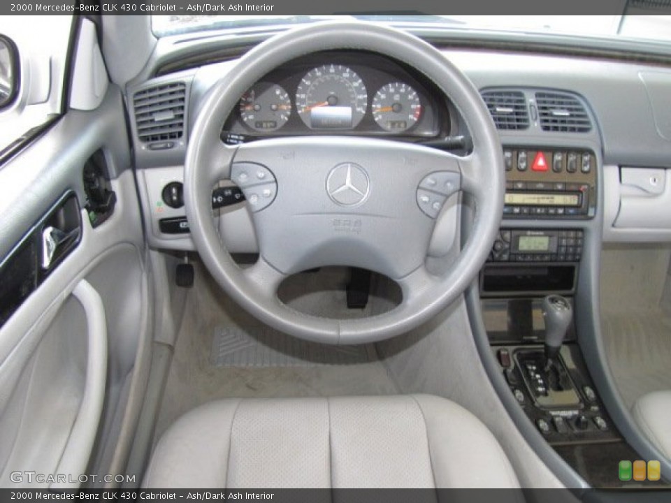 Ash/Dark Ash Interior Steering Wheel for the 2000 Mercedes-Benz CLK 430 Cabriolet #81294839