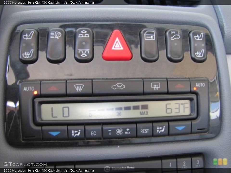 Ash/Dark Ash Interior Controls for the 2000 Mercedes-Benz CLK 430 Cabriolet #81294935