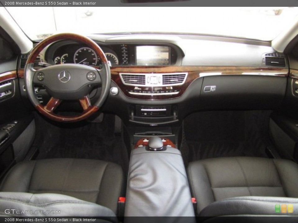 Black Interior Dashboard for the 2008 Mercedes-Benz S 550 Sedan #81296924