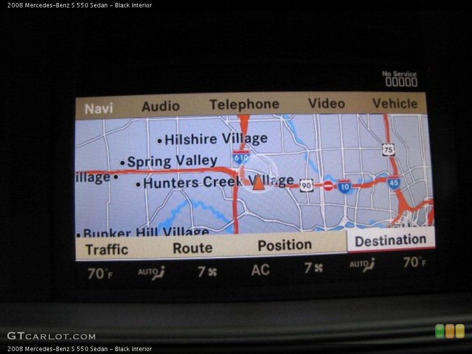 Black Interior Navigation for the 2008 Mercedes-Benz S 550 Sedan #81296953