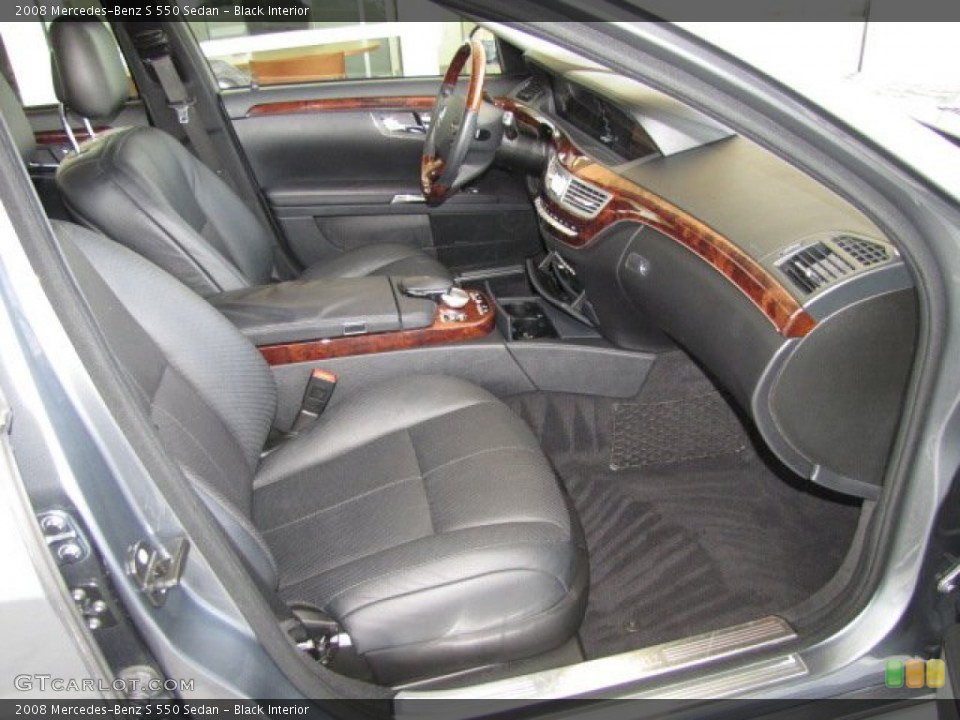 Black Interior Front Seat for the 2008 Mercedes-Benz S 550 Sedan #81297188