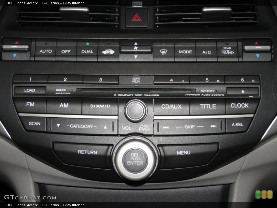Gray Interior Controls for the 2008 Honda Accord EX-L Sedan #81297627