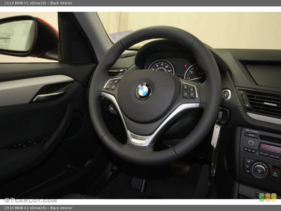 Black Interior Steering Wheel for the 2014 BMW X1 sDrive28i #81298484