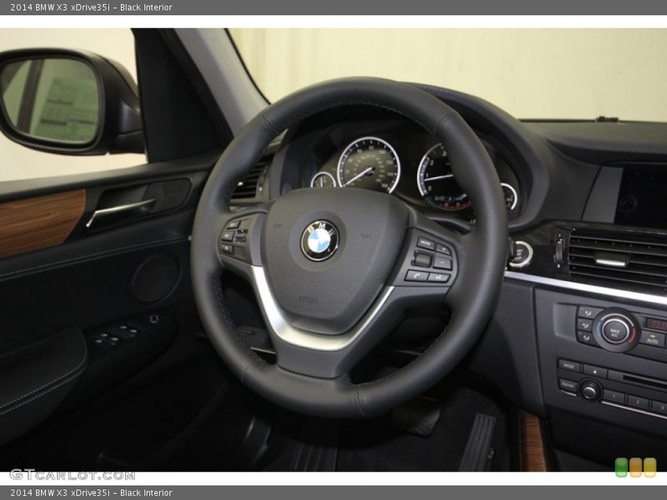 Black Interior Steering Wheel for the 2014 BMW X3 xDrive35i #81299180