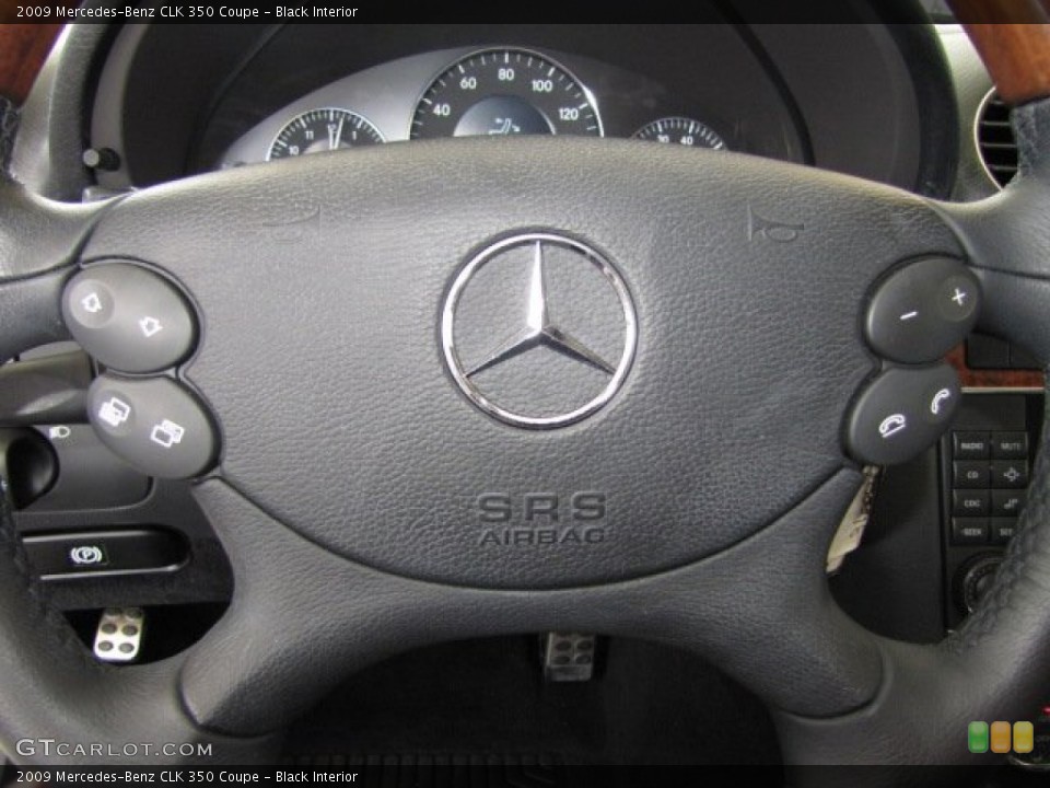 Black Interior Steering Wheel for the 2009 Mercedes-Benz CLK 350 Coupe #81300695