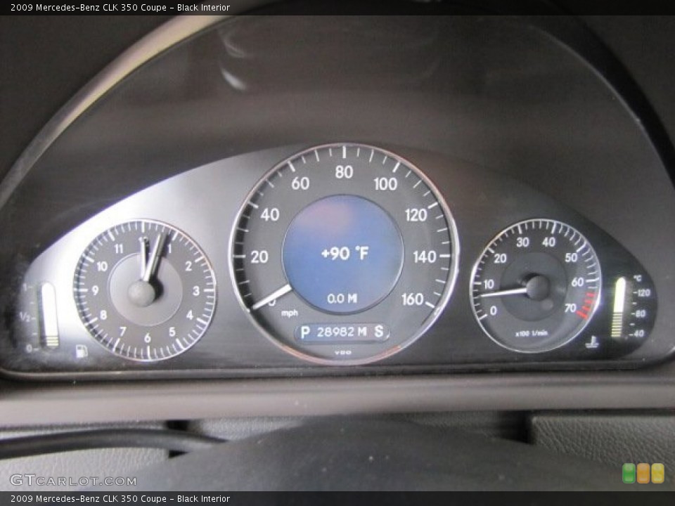 Black Interior Gauges for the 2009 Mercedes-Benz CLK 350 Coupe #81300758