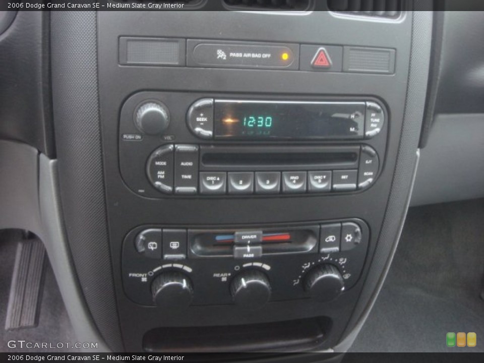 Medium Slate Gray Interior Controls for the 2006 Dodge Grand Caravan SE #81301472