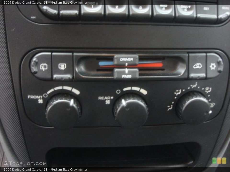 Medium Slate Gray Interior Controls for the 2006 Dodge Grand Caravan SE #81301511