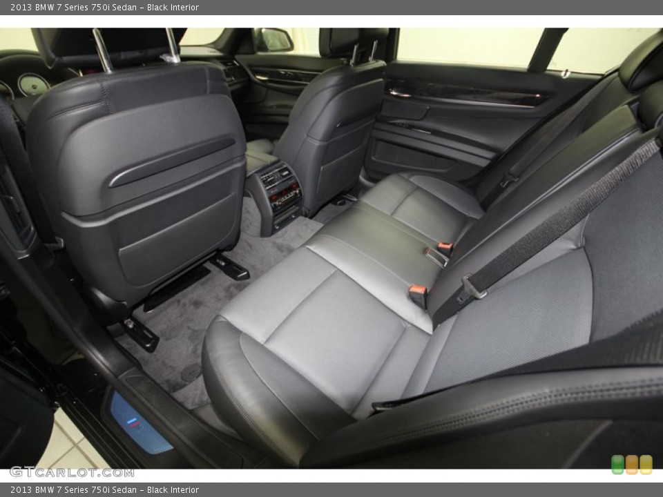 Black Interior Rear Seat for the 2013 BMW 7 Series 750i Sedan #81302474