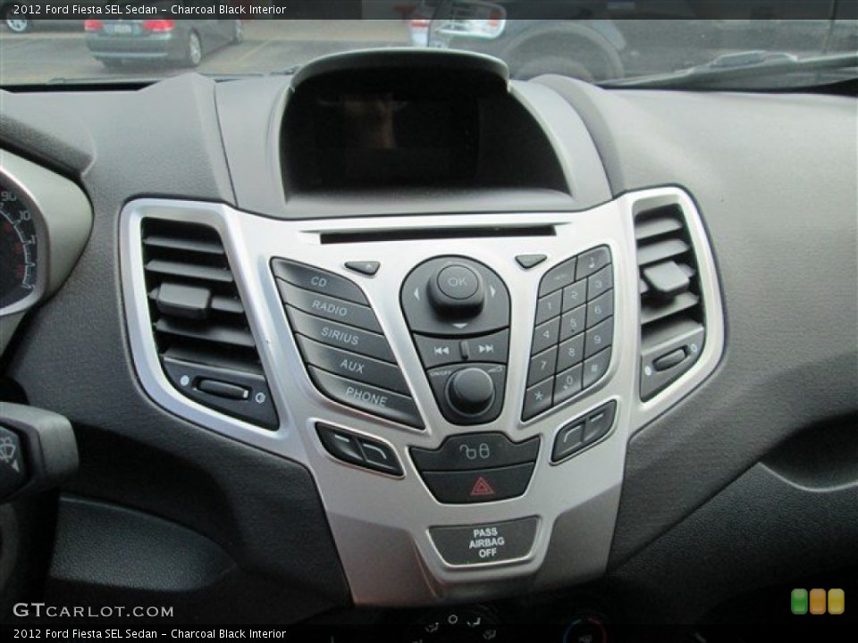 Charcoal Black Interior Controls for the 2012 Ford Fiesta SEL Sedan #81302554