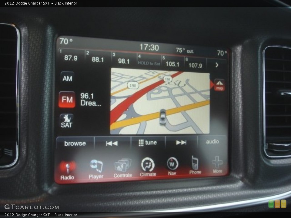 Black Interior Navigation for the 2012 Dodge Charger SXT #81303113