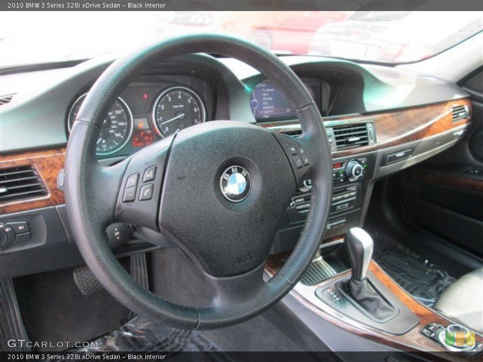 Black Interior Steering Wheel for the 2010 BMW 3 Series 328i xDrive Sedan #81303305