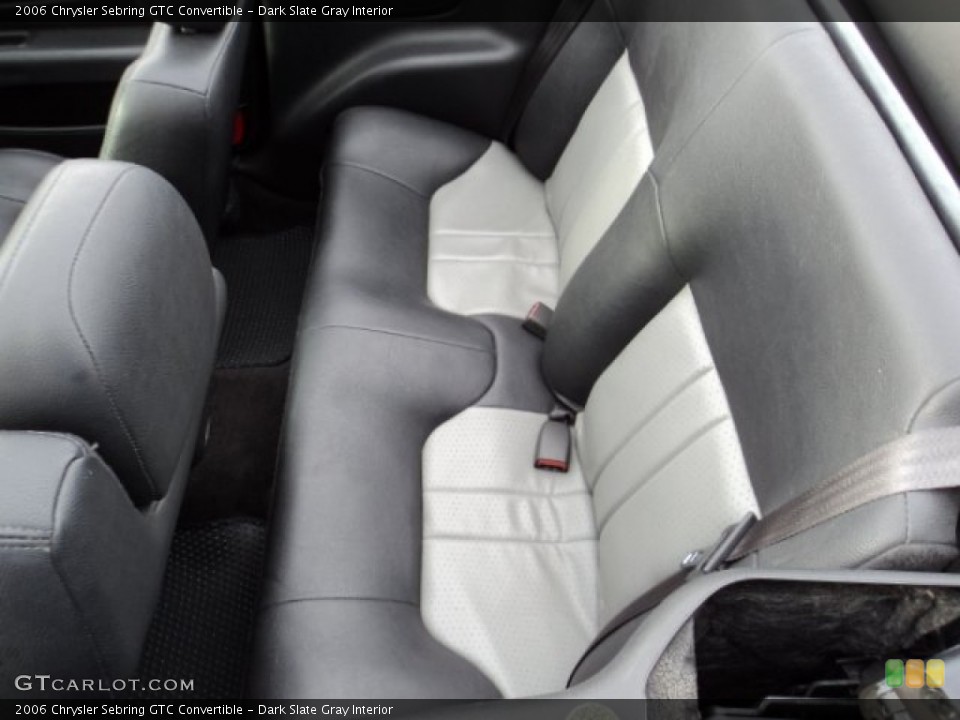 Dark Slate Gray Interior Rear Seat for the 2006 Chrysler Sebring GTC Convertible #81303892