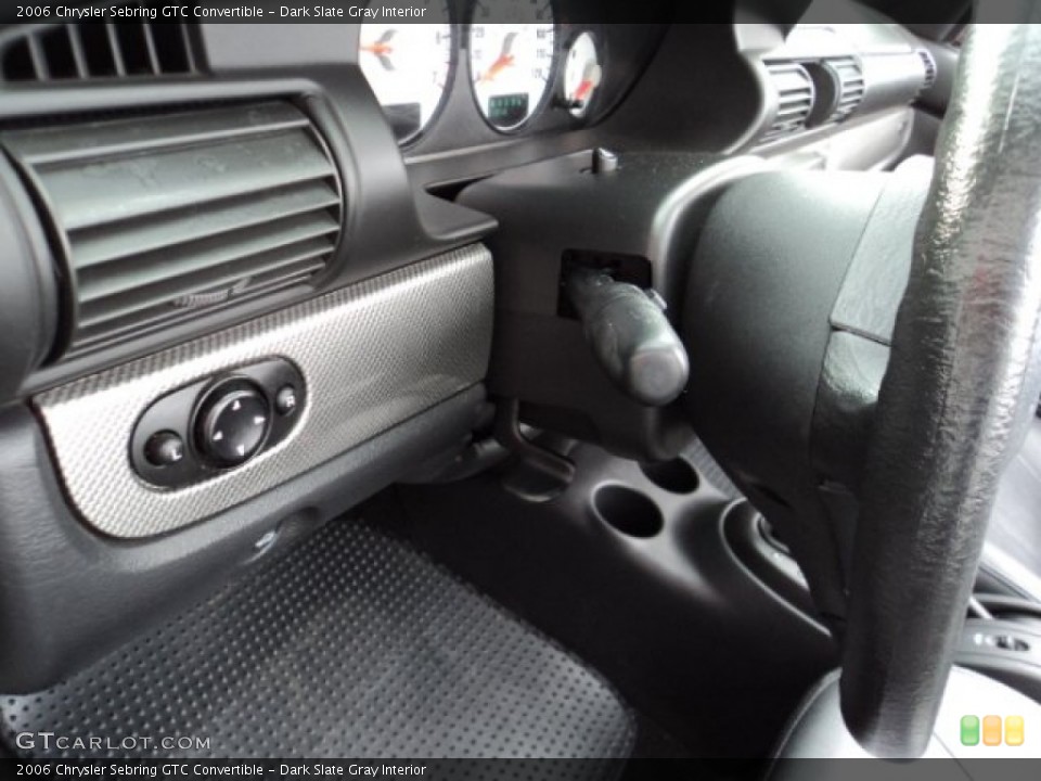 Dark Slate Gray Interior Controls for the 2006 Chrysler Sebring GTC Convertible #81303950