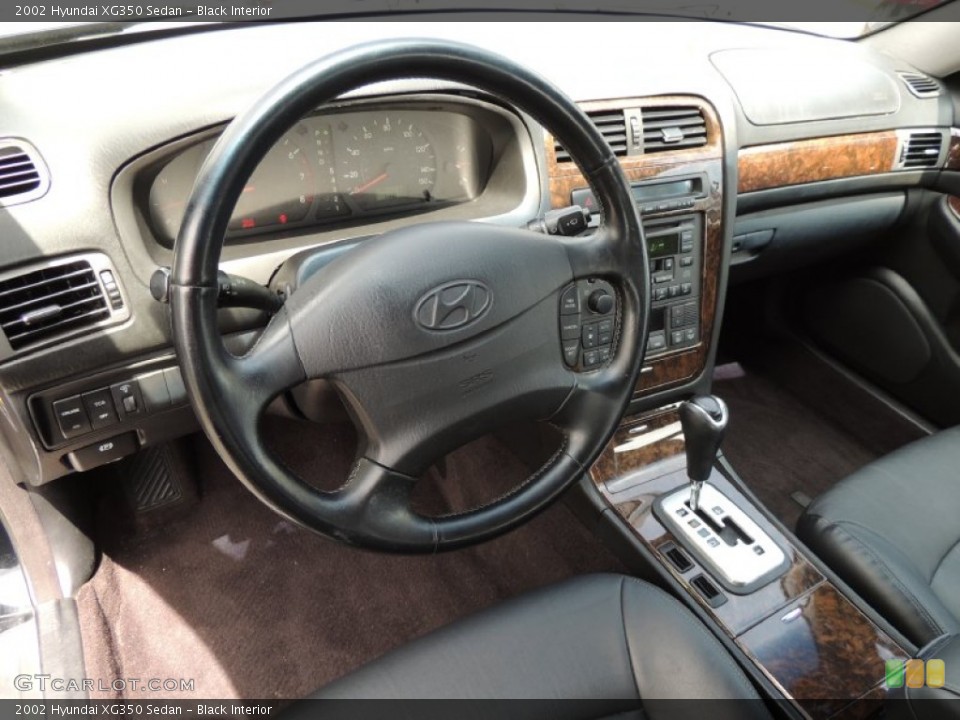 Black Interior Dashboard for the 2002 Hyundai XG350 Sedan #81305480