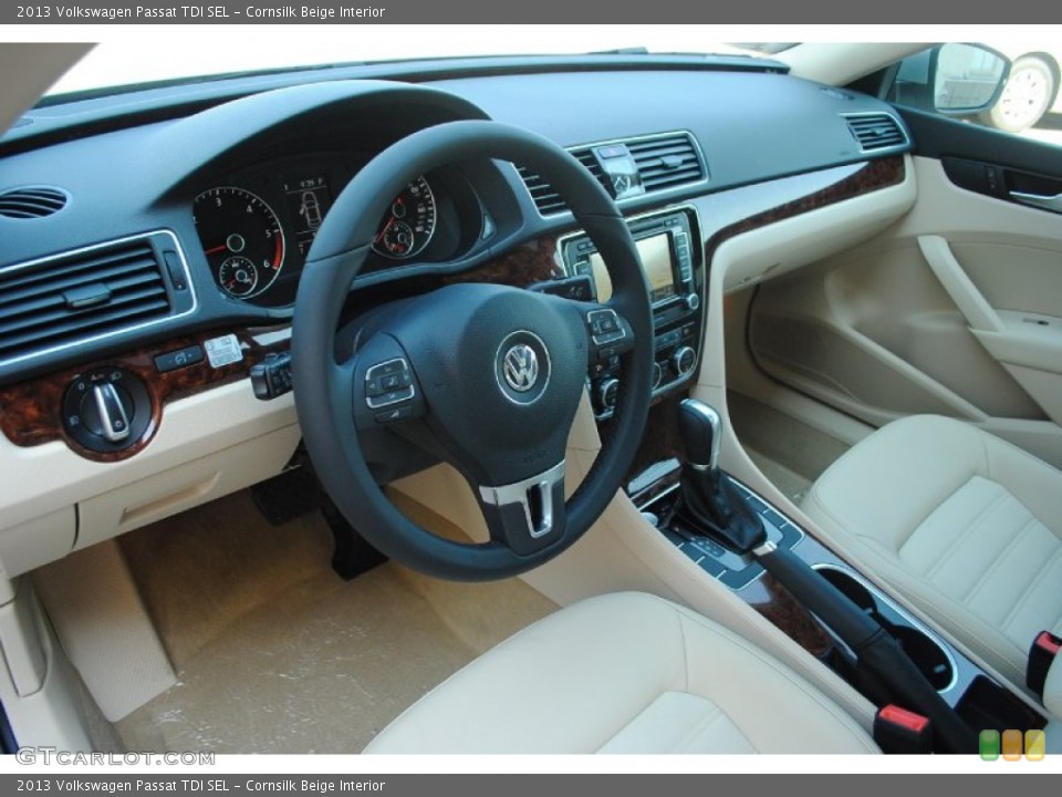 Cornsilk Beige Interior Photo for the 2013 Volkswagen Passat TDI SEL #81307292