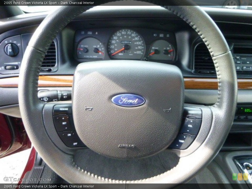 Dark Charcoal Interior Steering Wheel for the 2005 Ford Crown Victoria LX Sport #81307407