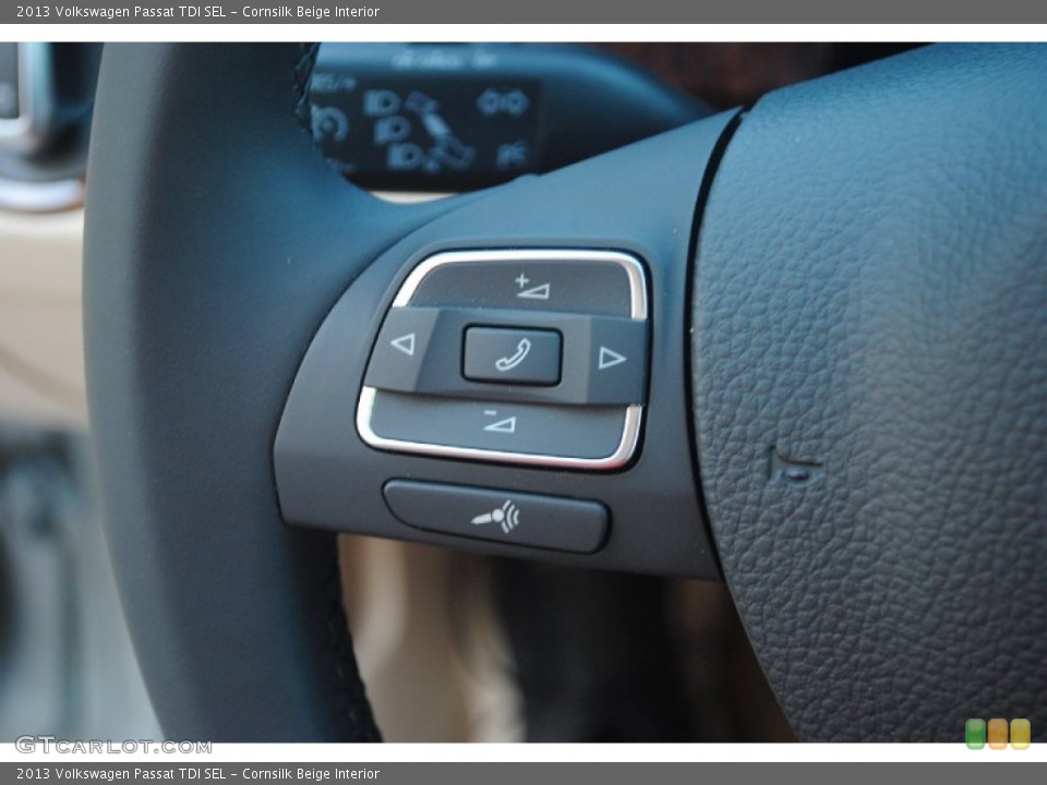 Cornsilk Beige Interior Controls for the 2013 Volkswagen Passat TDI SEL #81307454
