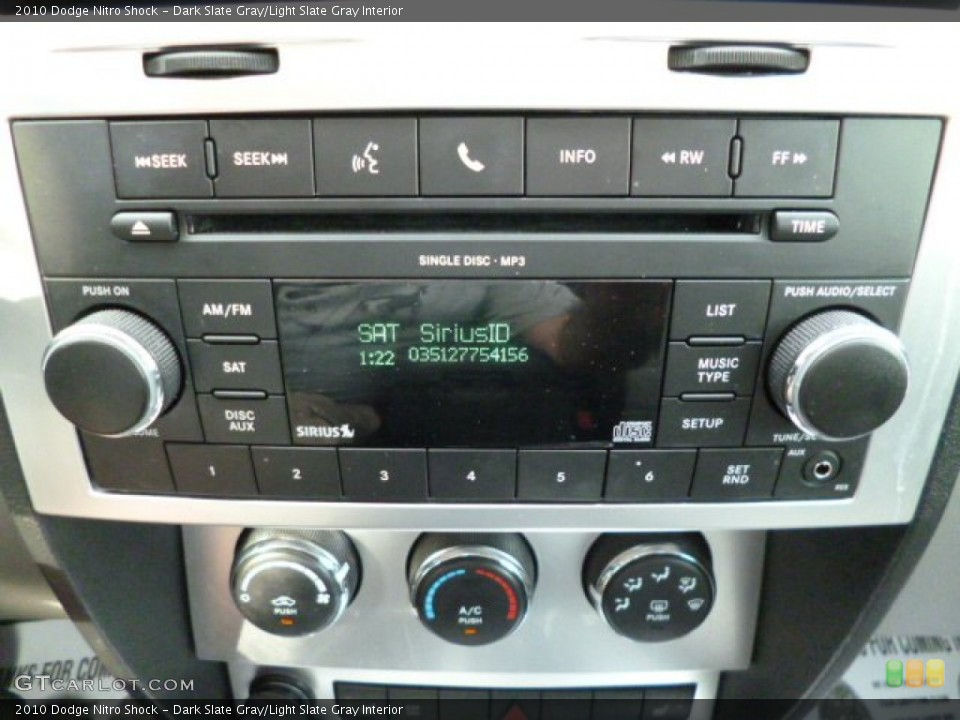 Dark Slate Gray/Light Slate Gray Interior Controls for the 2010 Dodge Nitro Shock #81307670
