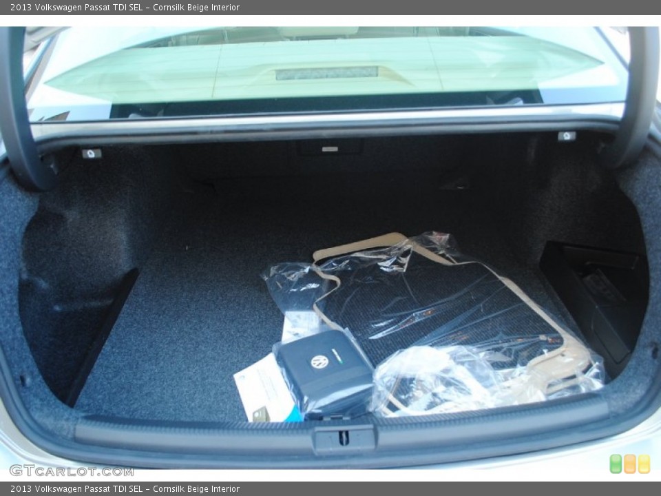 Cornsilk Beige Interior Trunk for the 2013 Volkswagen Passat TDI SEL #81307700