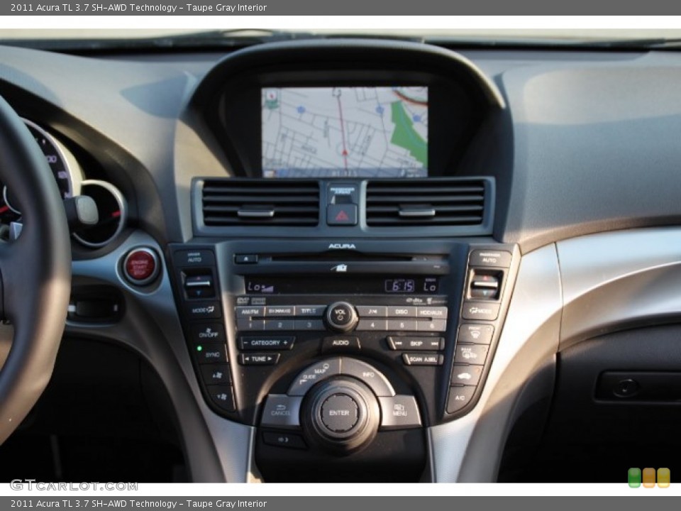 Taupe Gray Interior Controls for the 2011 Acura TL 3.7 SH-AWD Technology #81310465