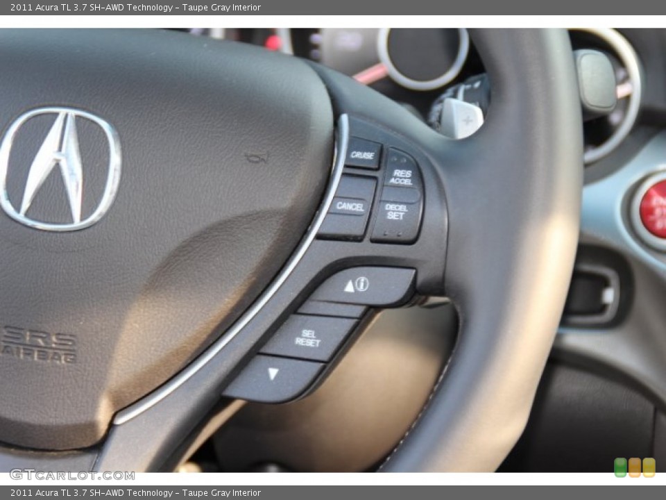 Taupe Gray Interior Controls for the 2011 Acura TL 3.7 SH-AWD Technology #81310529