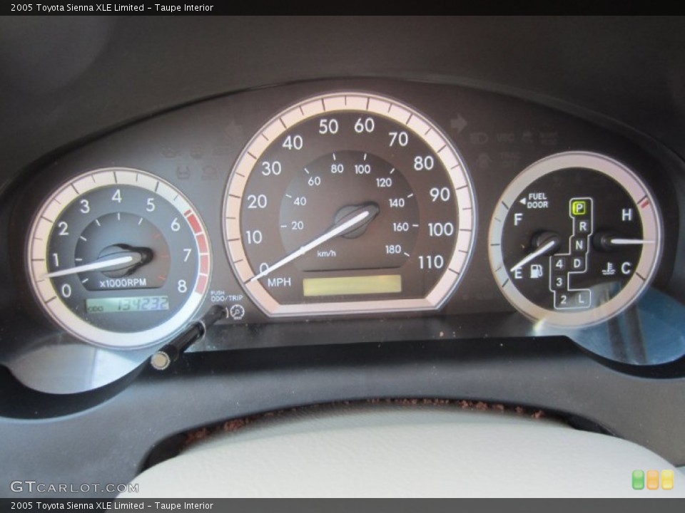 Taupe Interior Gauges for the 2005 Toyota Sienna XLE Limited #81310855