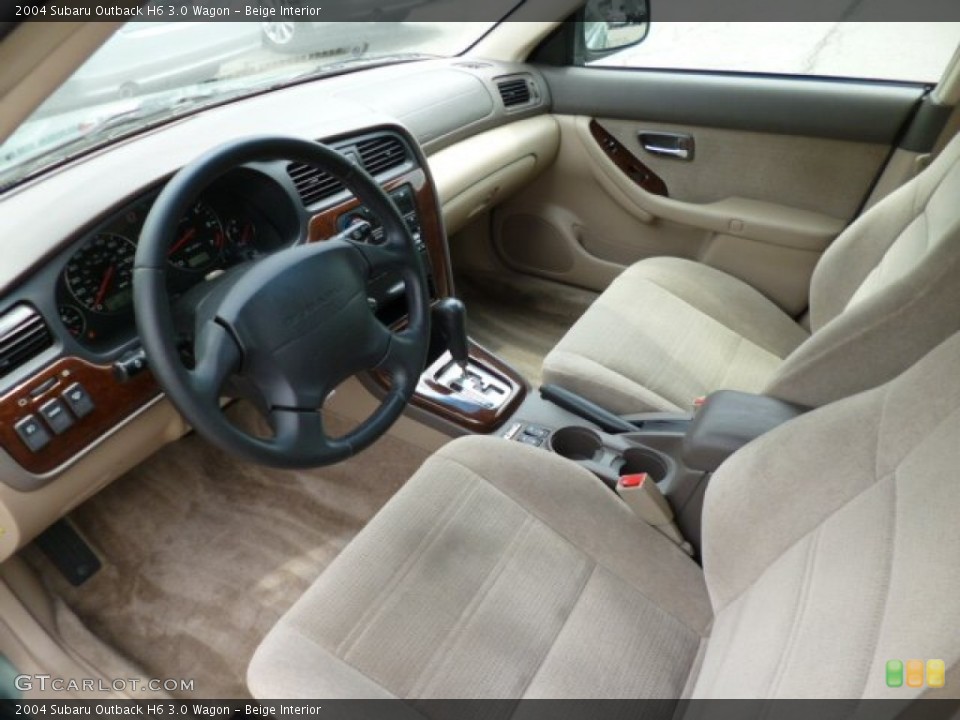 Beige Interior Prime Interior for the 2004 Subaru Outback H6 3.0 Wagon #81312824