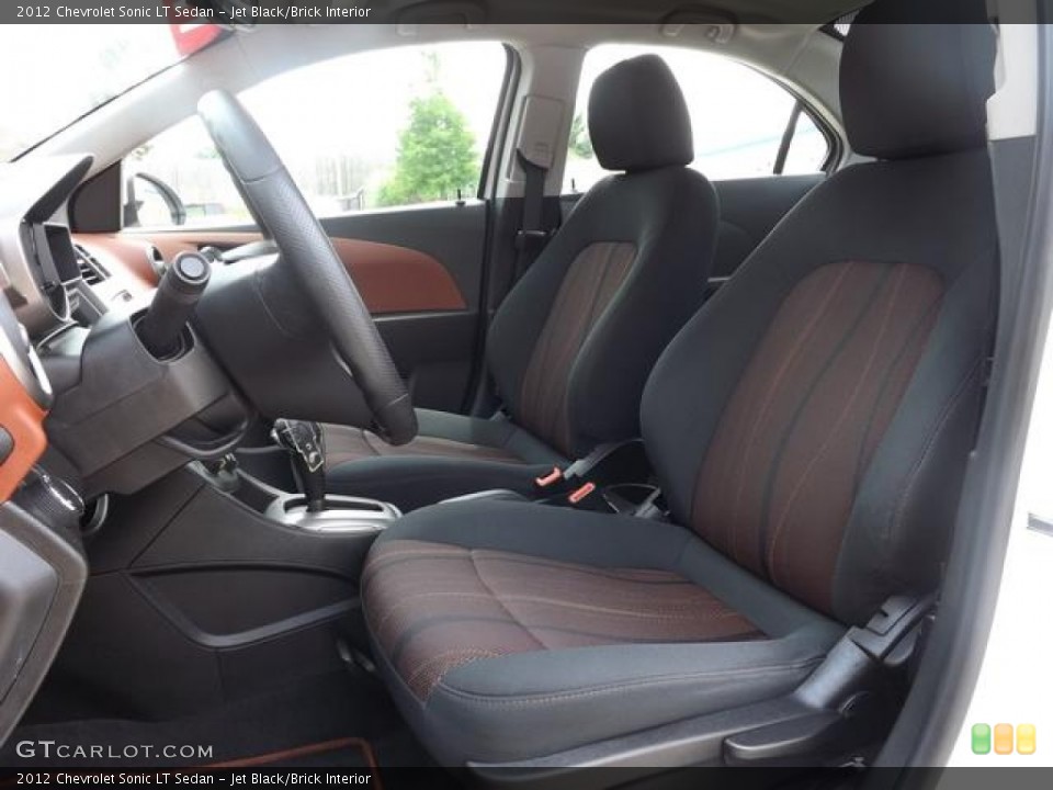 Jet Black/Brick Interior Photo for the 2012 Chevrolet Sonic LT Sedan #81314454