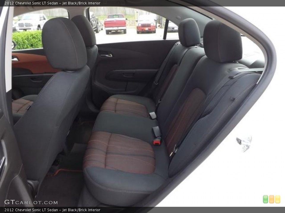 Jet Black/Brick Interior Rear Seat for the 2012 Chevrolet Sonic LT Sedan #81314471