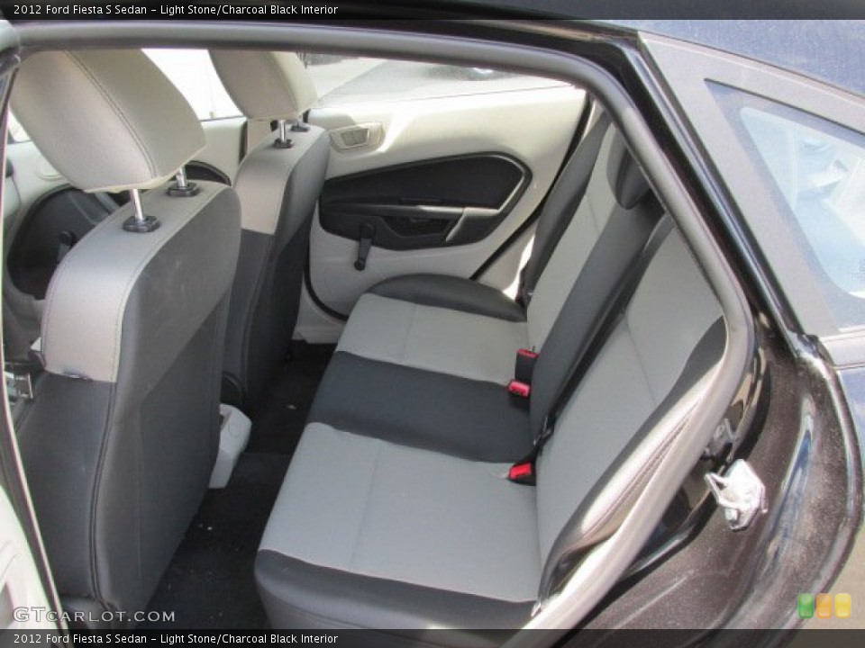 Light Stone/Charcoal Black Interior Rear Seat for the 2012 Ford Fiesta S Sedan #81314666