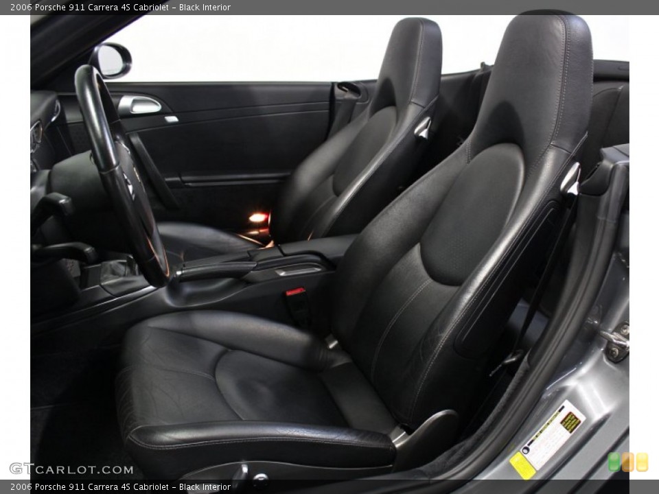 Black Interior Front Seat for the 2006 Porsche 911 Carrera 4S Cabriolet #81315311