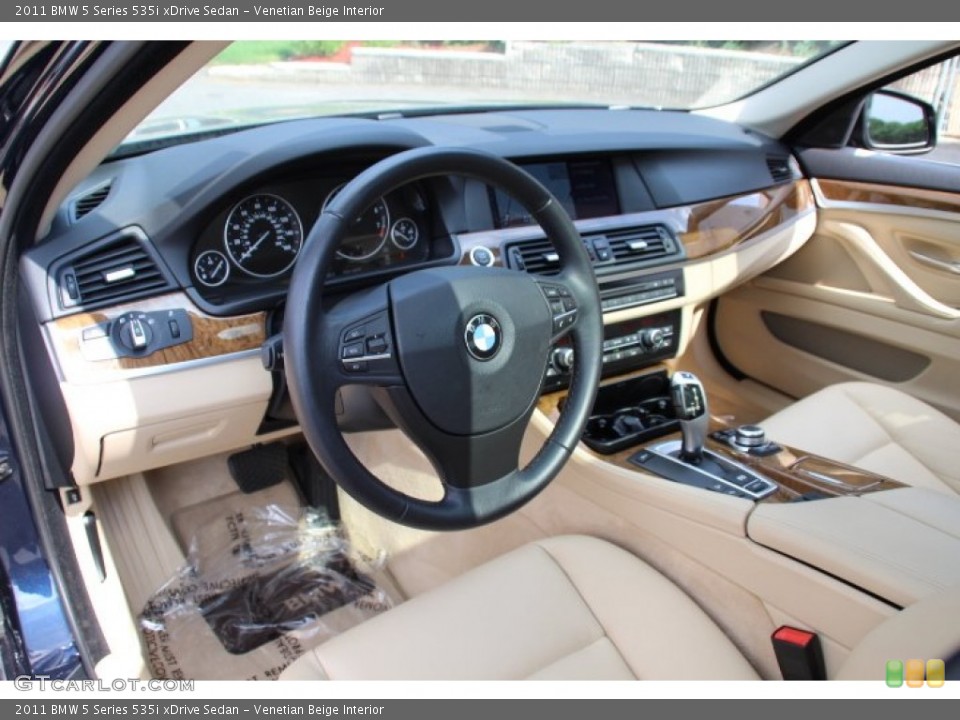 Venetian Beige 2011 BMW 5 Series Interiors
