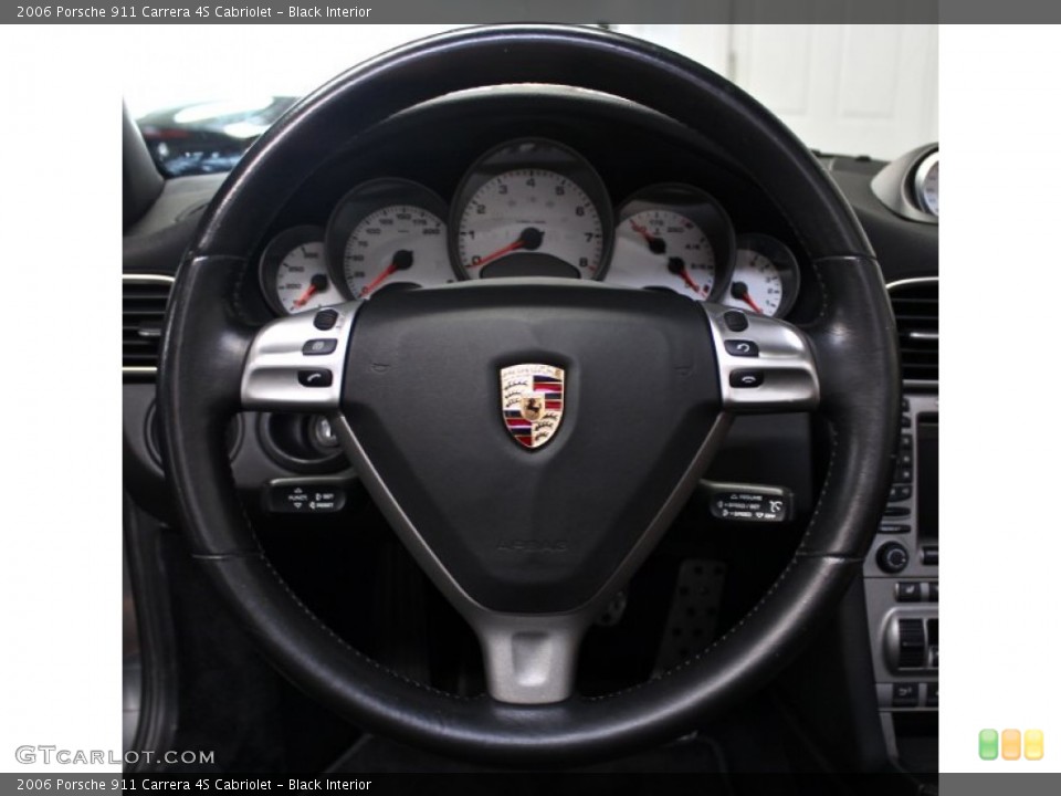 Black Interior Steering Wheel for the 2006 Porsche 911 Carrera 4S Cabriolet #81315457