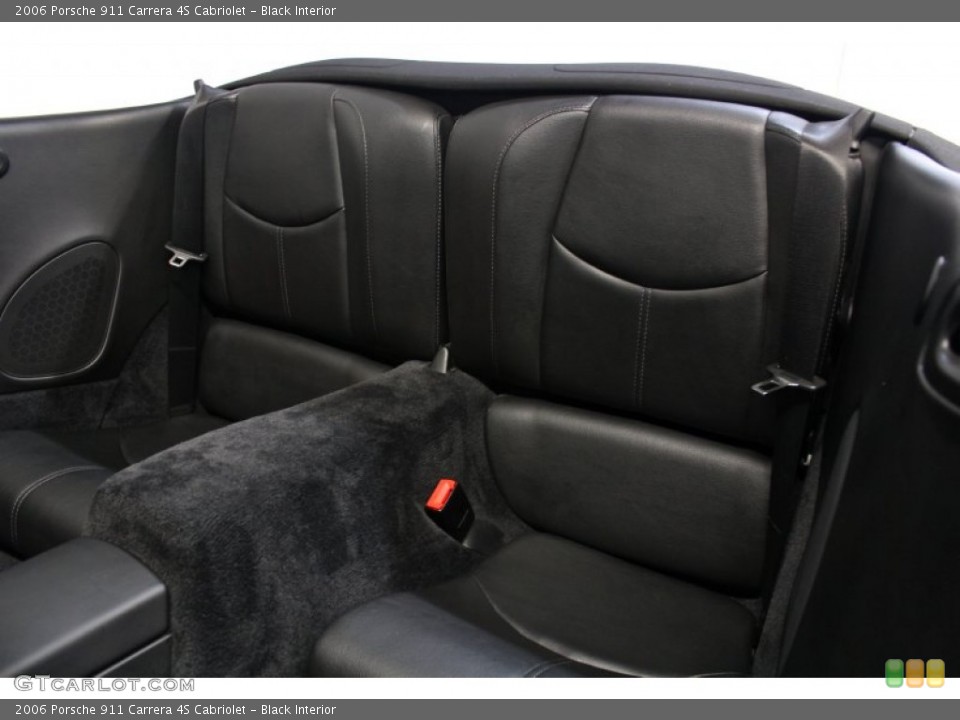 Black Interior Rear Seat for the 2006 Porsche 911 Carrera 4S Cabriolet #81315645