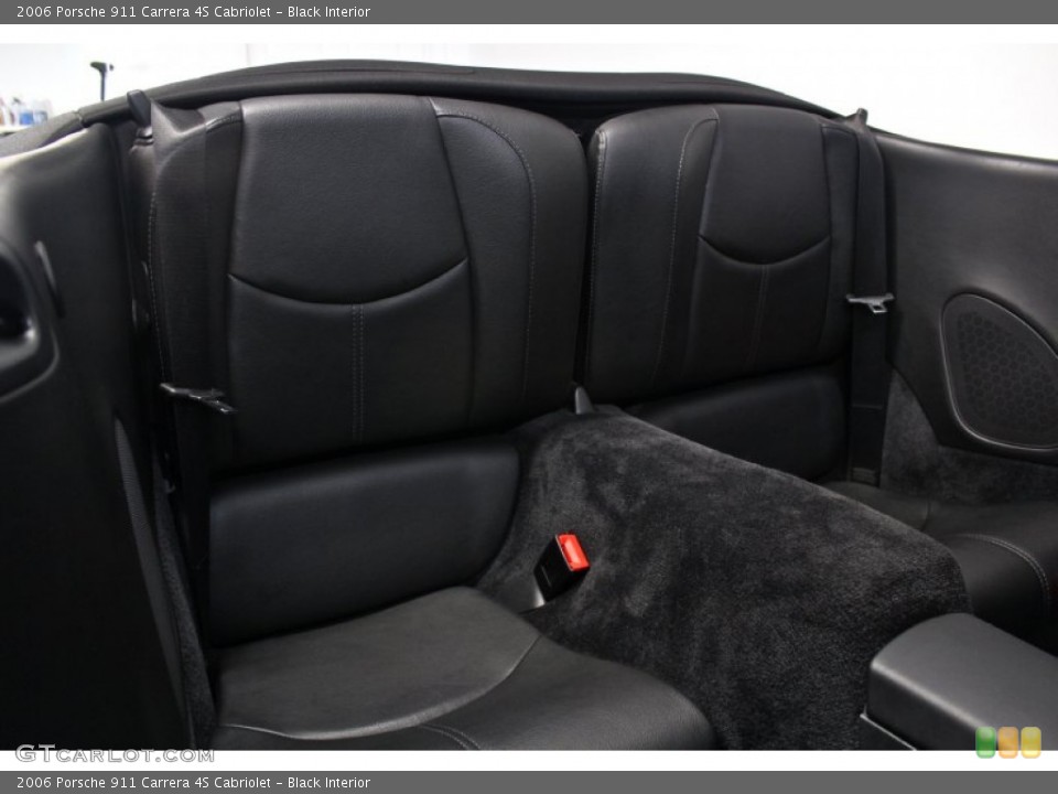 Black Interior Rear Seat for the 2006 Porsche 911 Carrera 4S Cabriolet #81315670
