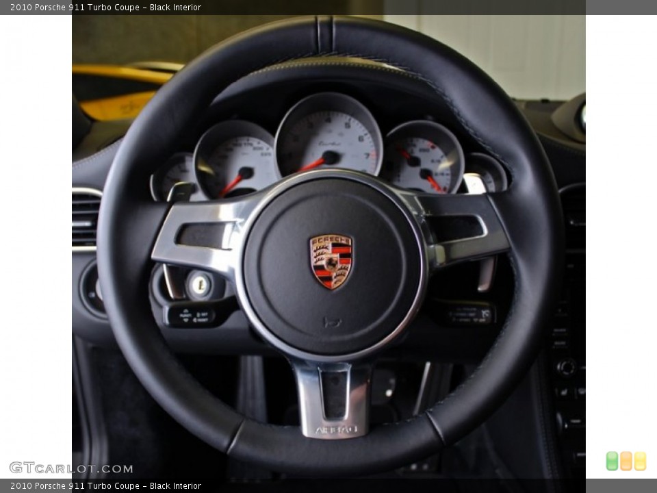 Black Interior Steering Wheel for the 2010 Porsche 911 Turbo Coupe #81316438